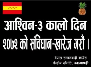 संविधानको मूलमै दुषित देखेको समाजवादी कांग्रेसले गर्यो सांकेतिक विरोध