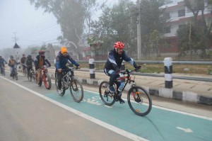 काठमाडौँ उपत्यका मेयर्स फोरमले बुढानीलकण्ठदेखि गोदावरीसम्म साइकल लेन बनाउने