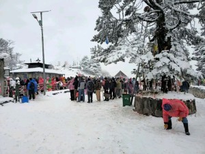 पाँचौं पटक हिउँ परेपछि पाथिभरा बन्यो हिउँमय 