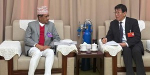 चीनको सिचाङका सभामुखसँग महावाणिज्यदूत निरौलाको शिष्टाचार भेट