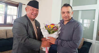 कांग्रेस सभापति गगनलाई संसदीय दलका नेता भिष्मले भेटे 