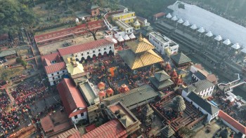 एकादशीका दिन पशुपतिमा आएका साधुसन्तलाई औँसीका दिन बिदाइ