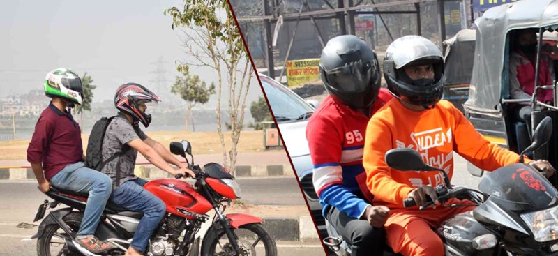 दुई पाङ्ग्रे सवारी साधन चलाउँदा पछाडि बस्ने व्यक्तिले समेत हेल्मेट लगाउनुपर्ने, यस्तो छ विधयेक