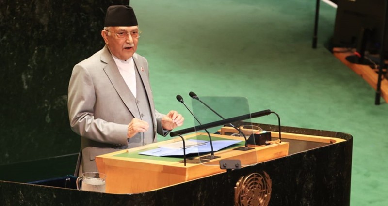 राष्ट्रसंघको ७९औँ महासभालाई सम्बोधन गर्दै प्रधानमन्त्री ओलीले के-के भने ?