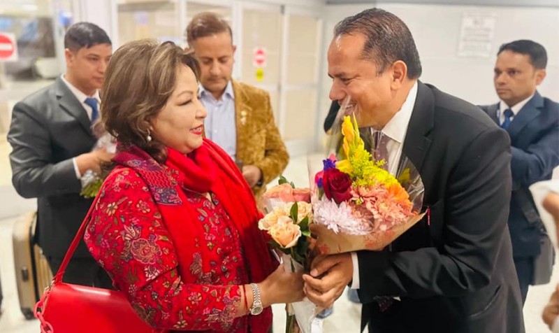 परराष्ट्रमन्त्री डा. आरजु राणाको अमेरिका पुगिन्